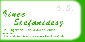 vince stefanidesz business card